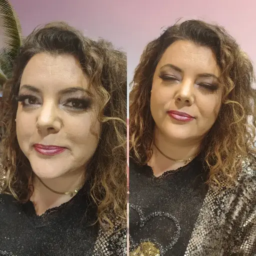 Maquillage glam ou shooting