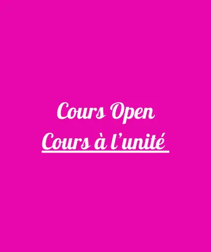 Cours Open - Cours à l'unité